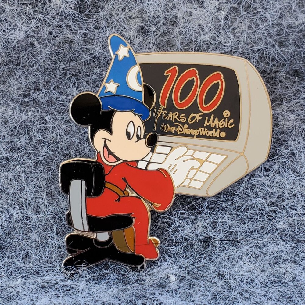 VTG Disney Pin Walt Disney's 100 Birthday Mickey Mouse Sorcerers Apprentice 2001